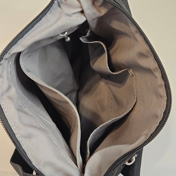 Baggallini Gray Town Bagg; adjustable shoulder/crossbody strap, multi pockets - Picture 4 of 7